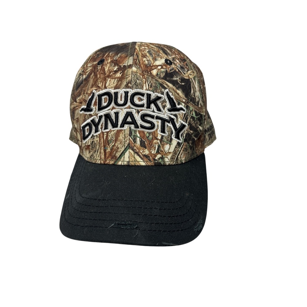 Duck‎ Dynasty Mossy Oak Camo Hat Adjustable Baseball Cap Black Brim Camouflage